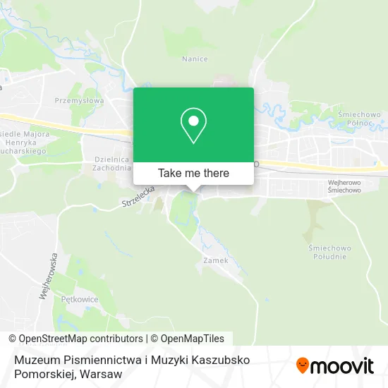 Карта Muzeum Pismiennictwa i Muzyki Kaszubsko Pomorskiej