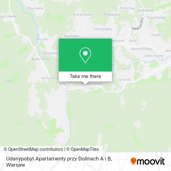 Карта Udanypobyt Apartamenty przy Dolinach A i B