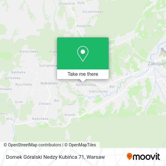 Domek Góralski Nedzy Kubińca 71 map