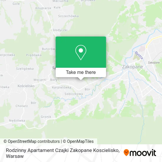 Карта Rodzinny Apartament Czajki Zakopane Koscielisko