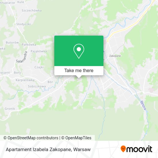 Apartament Izabela Zakopane map