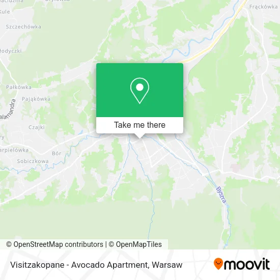 Карта Visitzakopane - Avocado Apartment