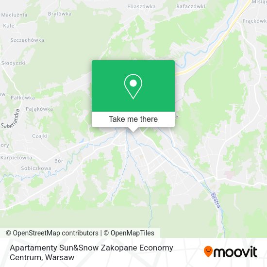 Apartamenty Sun&Snow Zakopane Economy Centrum map