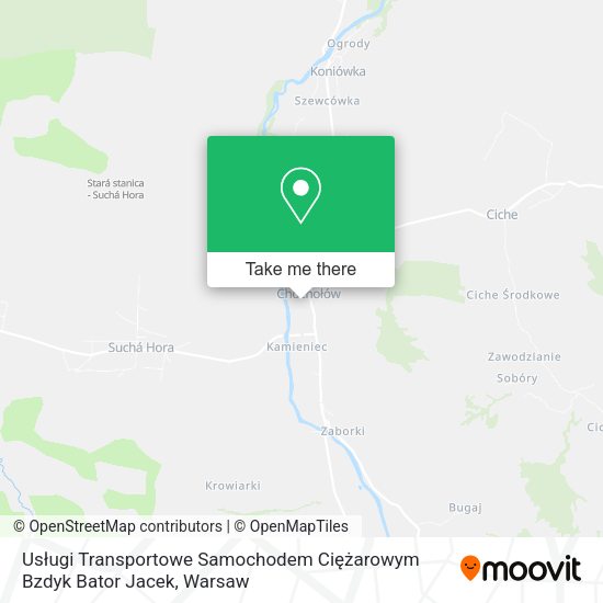 Usługi Transportowe Samochodem Ciężarowym Bzdyk Bator Jacek map