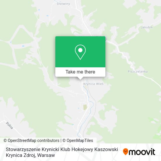 Карта Stowarzyszenie Krynicki Klub Hokejowy Kaszowski Krynica Zdroj