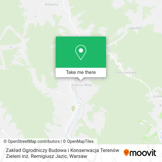 Zakład Ogrodniczy Budowa i Konserwacja Terenów Zieleni inż. Remigiusz Jazic map