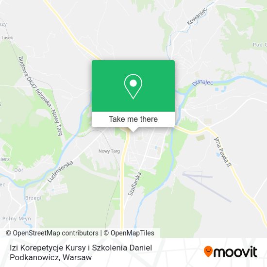 Izi Korepetycje Kursy i Szkolenia Daniel Podkanowicz map