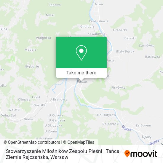 Stowarzyszenie Miłośników Zespołu Pieśni i Tańca Ziemia Rajczańska map