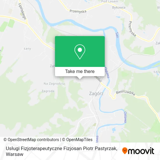 Usługi Fizjoterapeutyczne Fizjosan Piotr Pastyrzak map