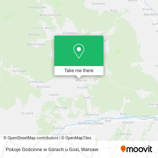 Pokoje Gościnne w Górach u Gosi map