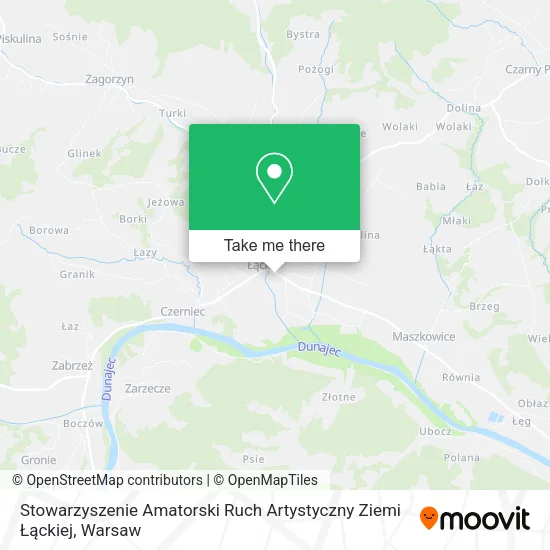Карта Stowarzyszenie Amatorski Ruch Artystyczny Ziemi Łąckiej