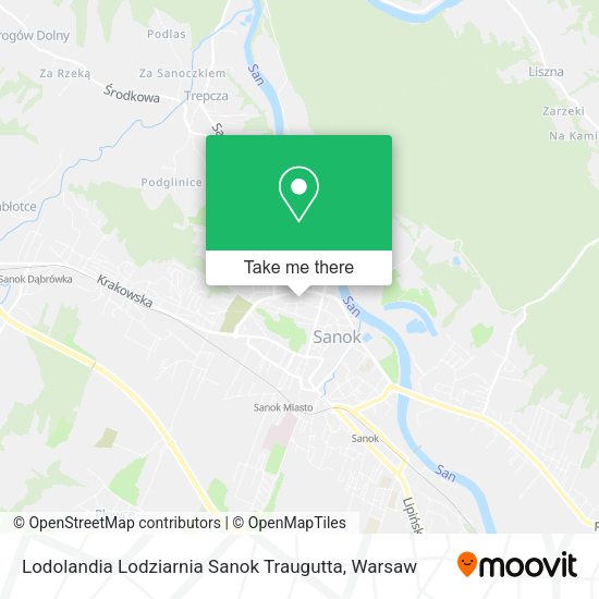 Lodolandia Lodziarnia Sanok Traugutta map