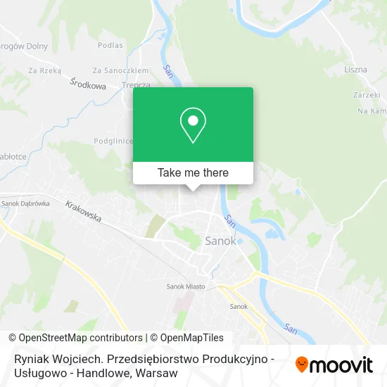 Карта Ryniak Wojciech. Przedsiębiorstwo Produkcyjno - Usługowo - Handlowe