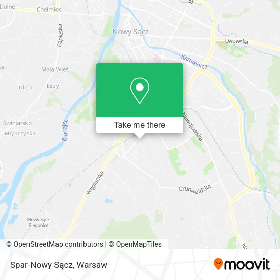 Карта Spar-Nowy Sącz