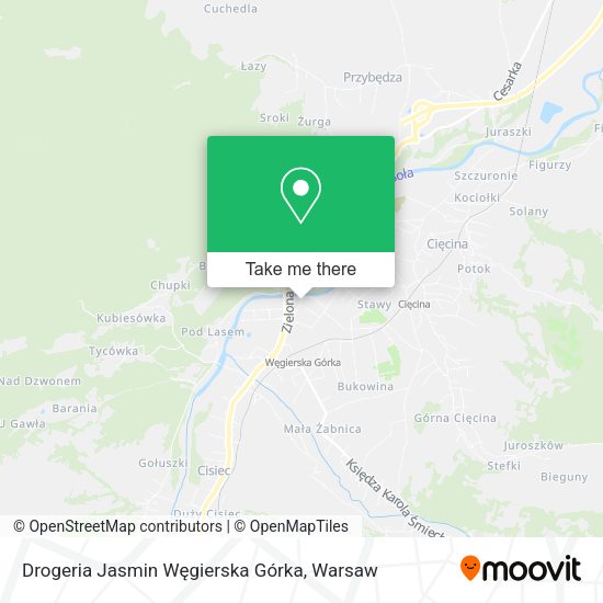 Drogeria Jasmin Węgierska Górka map