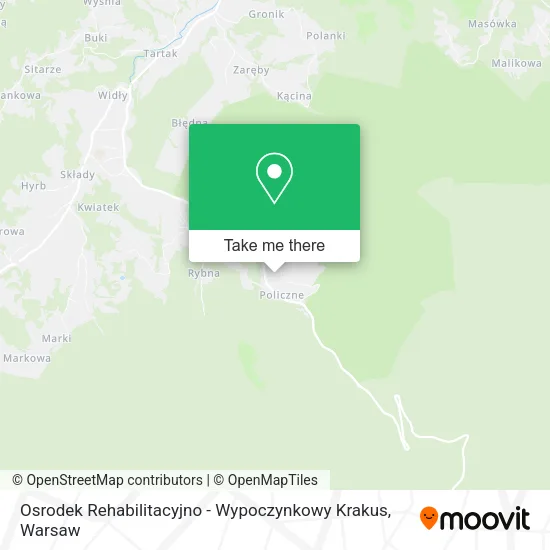 Карта Osrodek Rehabilitacyjno - Wypoczynkowy Krakus
