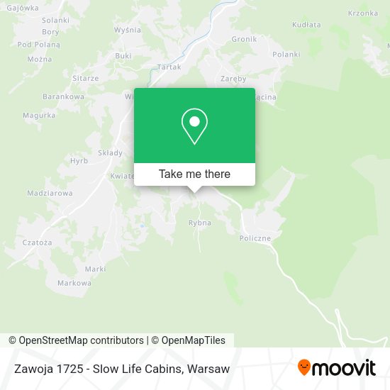 Zawoja 1725 - Slow Life Cabins map