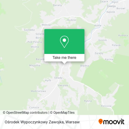 Ośrodek Wypoczynkowy Zawojka map