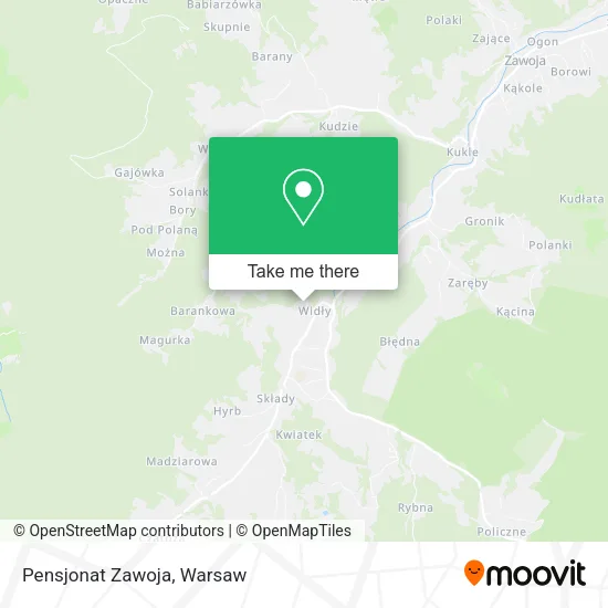 Карта Pensjonat Zawoja