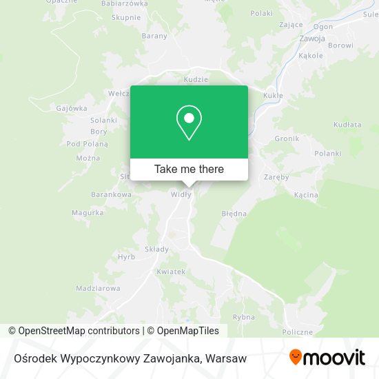 Ośrodek Wypoczynkowy Zawojanka map