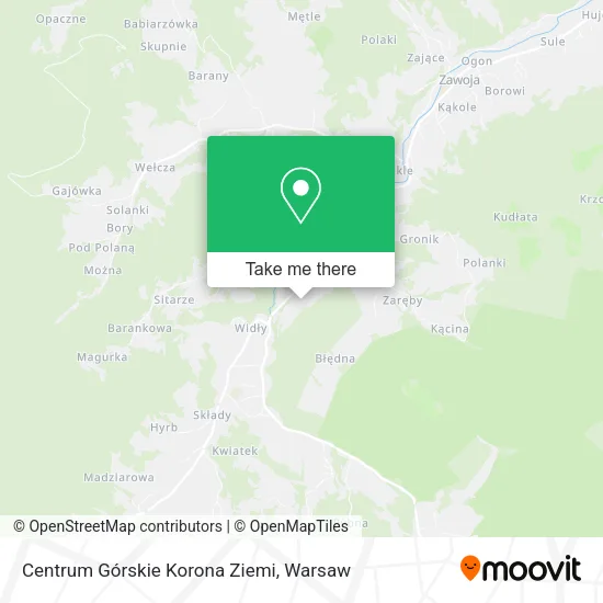 Карта Centrum Górskie Korona Ziemi