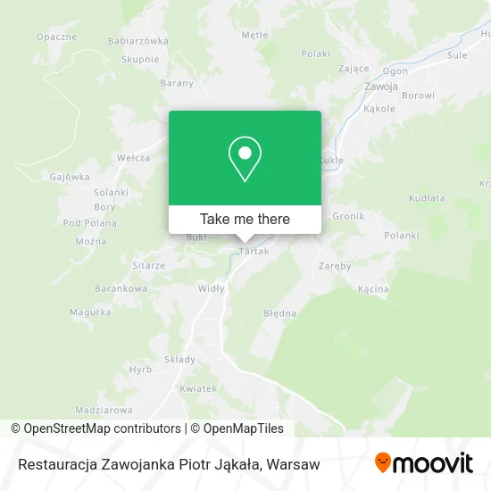 Карта Restauracja Zawojanka Piotr Jąkała