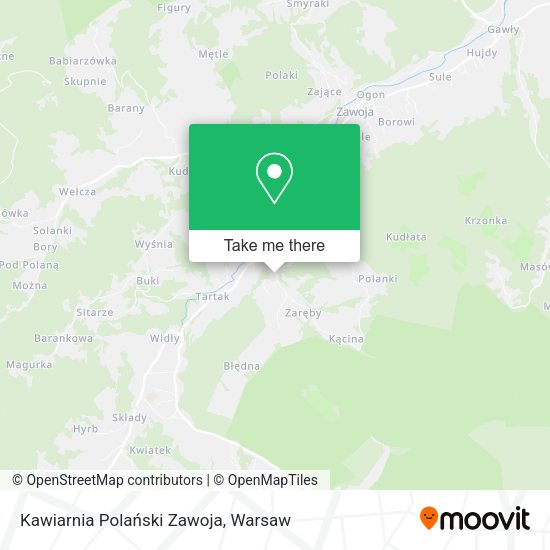 Kawiarnia Polański Zawoja map