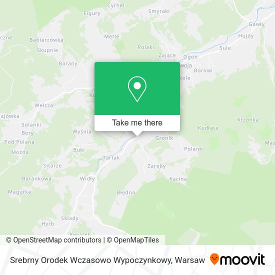 Srebrny Orodek Wczasowo Wypoczynkowy map