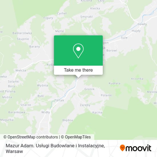 Mazur Adam. Usługi Budowlane i Instalacyjne map