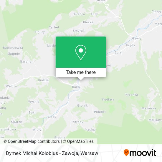 Dymek Michał Kolobius - Zawoja map