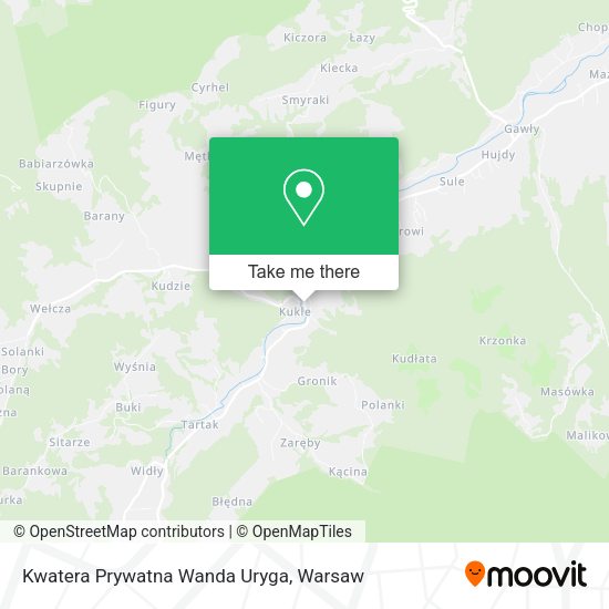 Kwatera Prywatna Wanda Uryga map