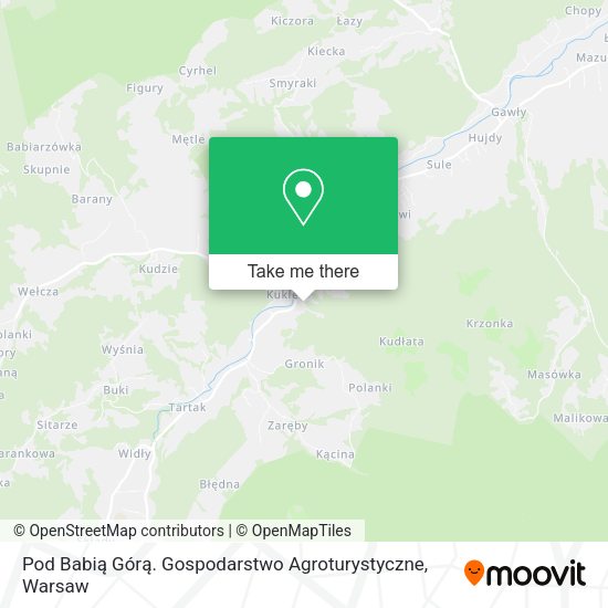 Pod Babią Górą. Gospodarstwo Agroturystyczne map