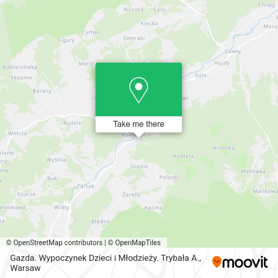 Gazda. Wypoczynek Dzieci i Młodzieży. Trybała A. map