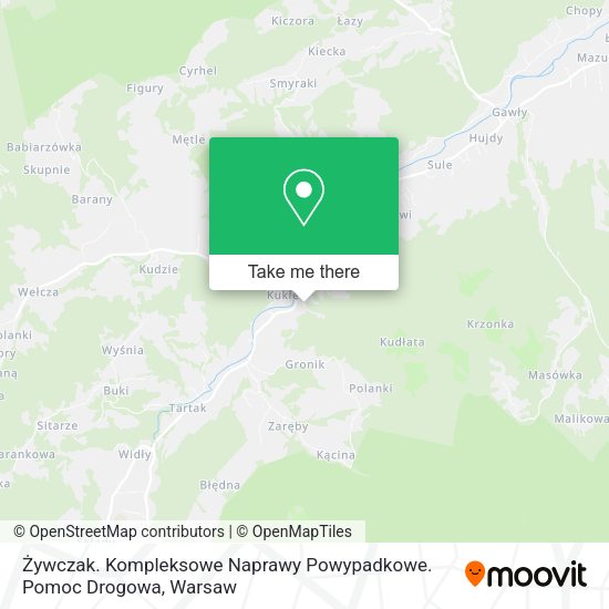 Żywczak. Kompleksowe Naprawy Powypadkowe. Pomoc Drogowa map