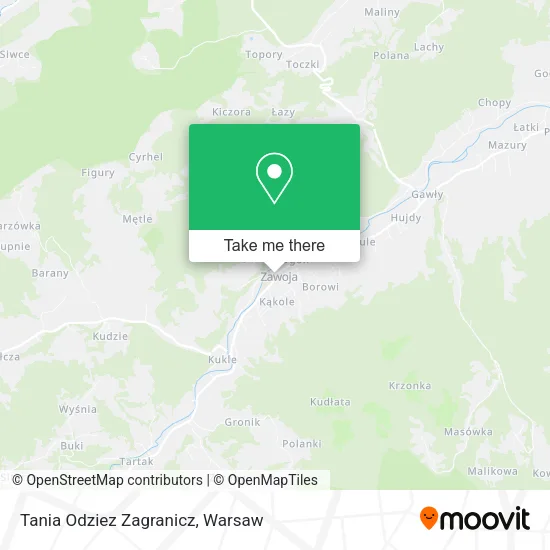 Карта Tania Odziez Zagranicz