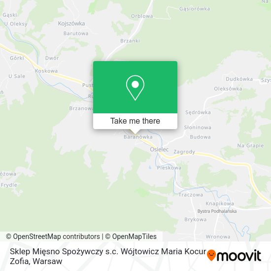 Sklep Mięsno Spożywczy s.c. Wójtowicz Maria Kocur Zofia map