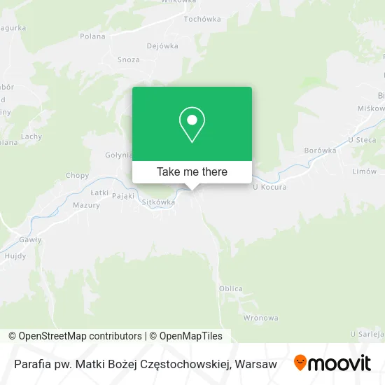 Карта Parafia pw. Matki Bożej Częstochowskiej