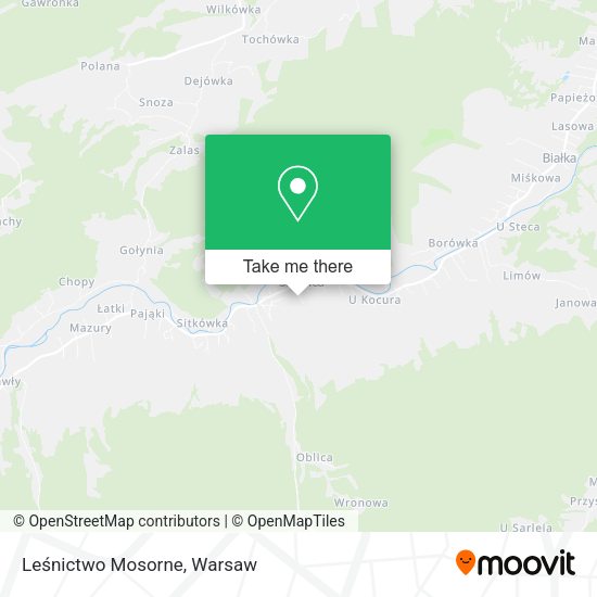 Leśnictwo Mosorne map