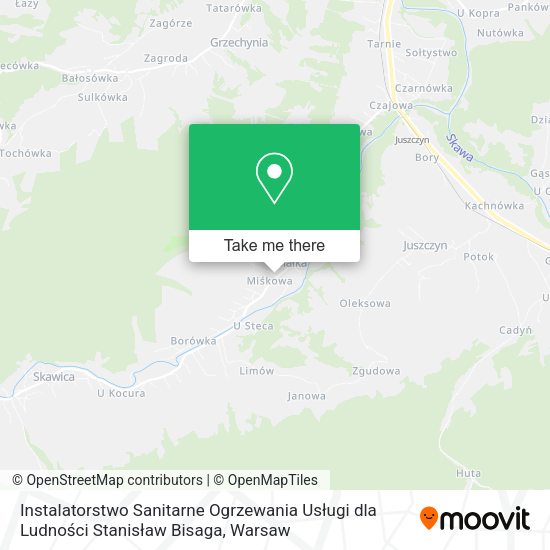 Instalatorstwo Sanitarne Ogrzewania Usługi dla Ludności Stanisław Bisaga map