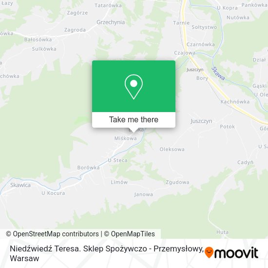 Niedźwiedź Teresa. Sklep Spożywczo - Przemysłowy map