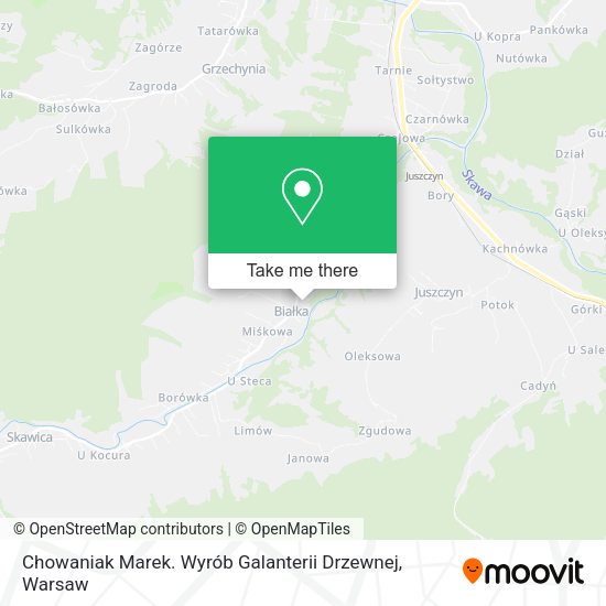 Chowaniak Marek. Wyrób Galanterii Drzewnej map