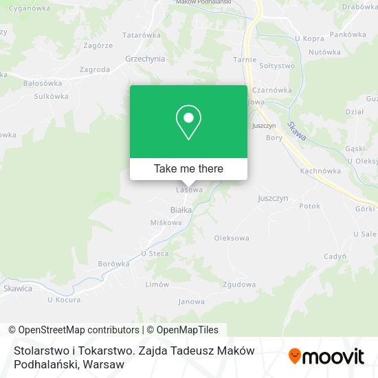 Stolarstwo i Tokarstwo. Zajda Tadeusz Maków Podhalański map