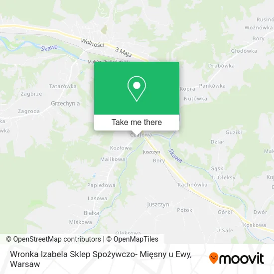 Карта Wronka Izabela Sklep Spożywczo- Mięsny u Ewy