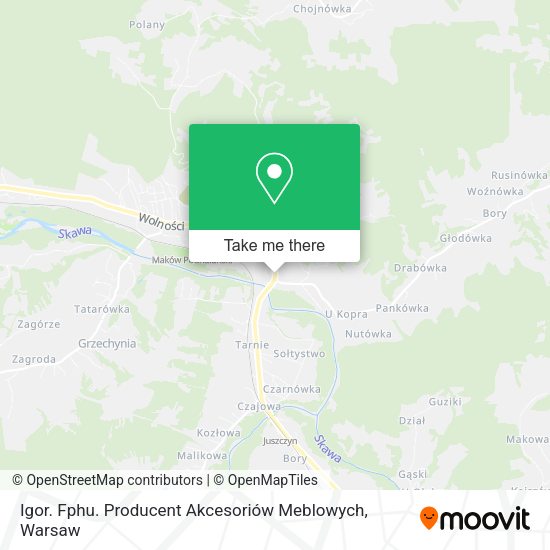 Igor. Fphu. Producent Akcesoriów Meblowych map