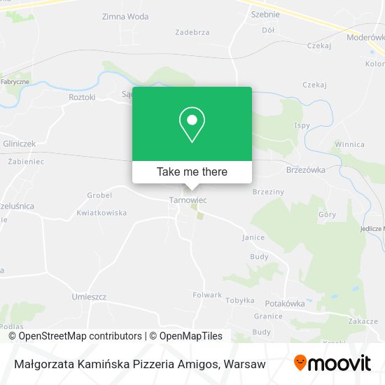 Карта Małgorzata Kamińska Pizzeria Amigos