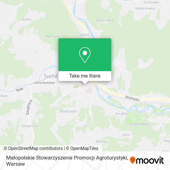 Małopolskie Stowarzyszenie Promocji Agroturystyki map