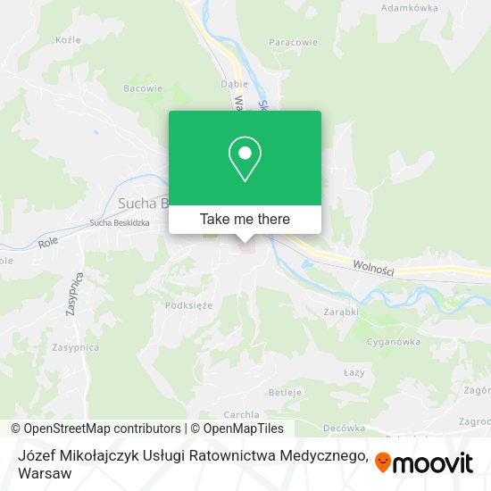 Józef Mikołajczyk Usługi Ratownictwa Medycznego map