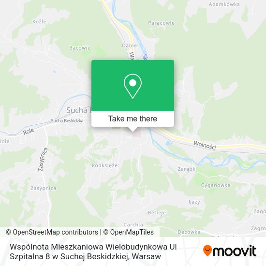 Wspólnota Mieszkaniowa Wielobudynkowa Ul Szpitalna 8 w Suchej Beskidzkiej map