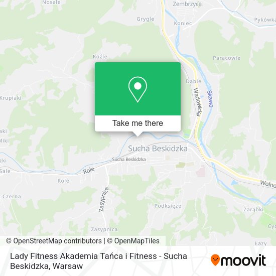 Lady Fitness Akademia Tańca i Fitness - Sucha Beskidzka map