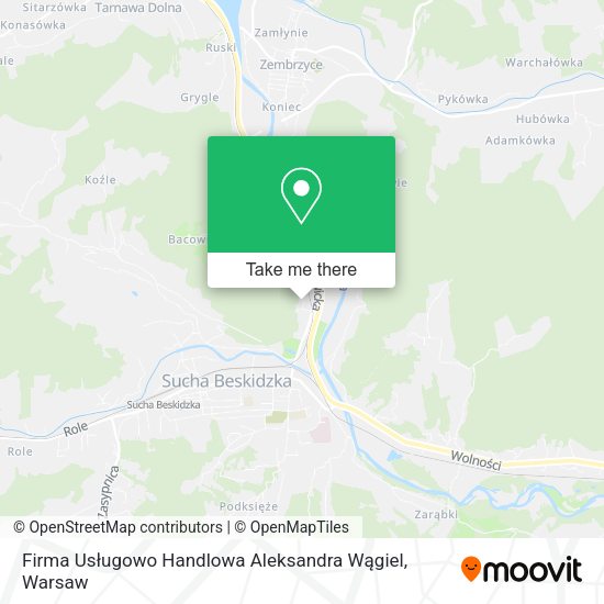 Firma Usługowo Handlowa Aleksandra Wągiel map